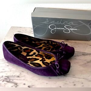 Women’s Size 9.5 Jessica Simpson “Leve” Eggplant/Purple Suede Ballet Flats
